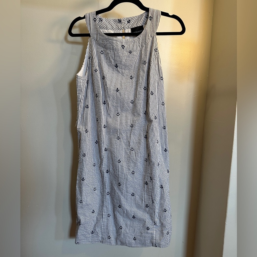Embroidered seersucker shift dress cynthia rowley size 6